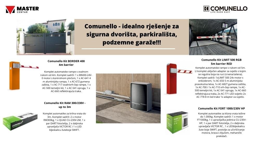 Comunello - idealno rješenje za sigurna dvorišta, parkirališta, podzemne garaže!!!