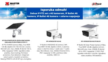 Isporuka odmah!  Dahua IP PTZ set s 4G kamerom, IP Bullet 4G kamera, IP Bullet 4G kamera + solarno napajanje